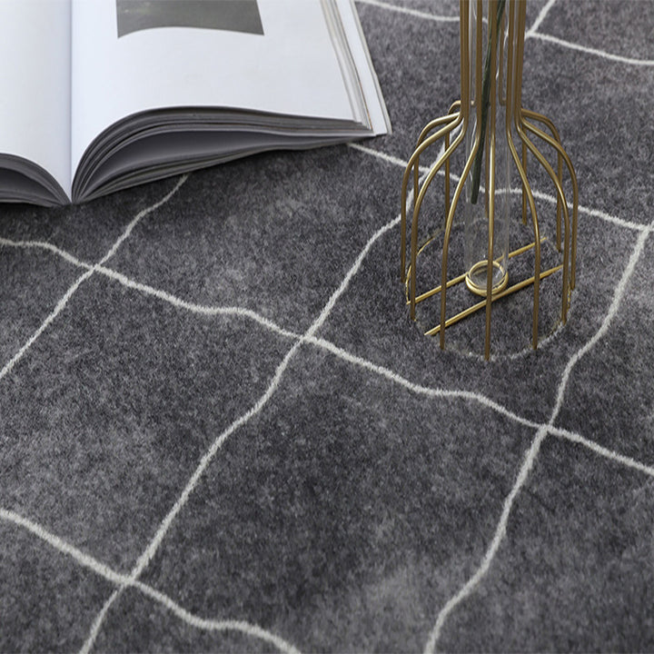 【カーペット】カシミア質感生地四角パターン 選べる2色 カーペット細部画像 パターン1 100日間返品交換保証制度