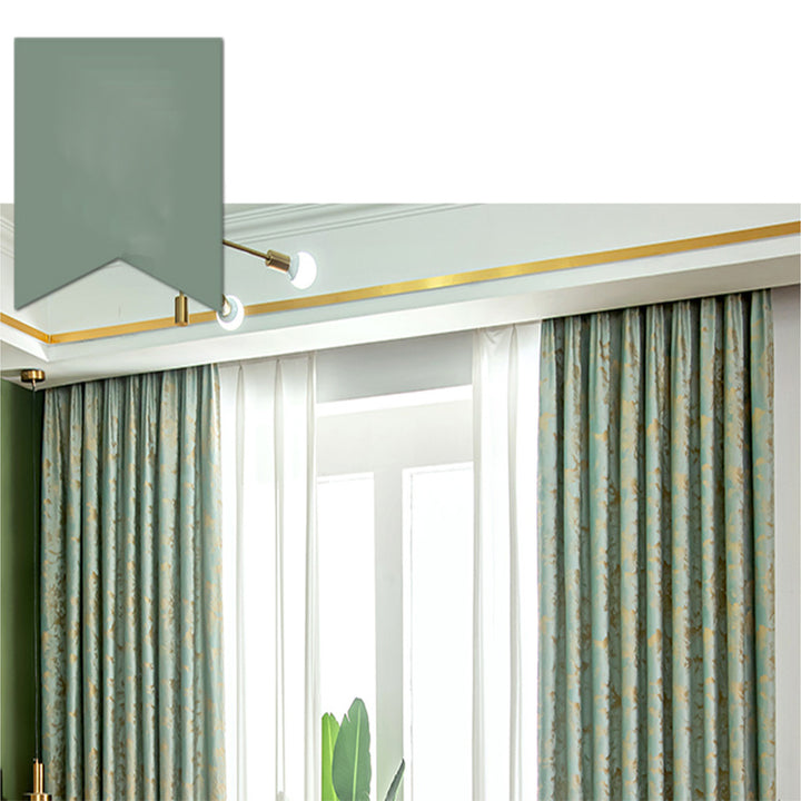 【ドレープカーテン】ゴージャス 地中海1色のみ グリーン(柄付け) 布製 遮光2級