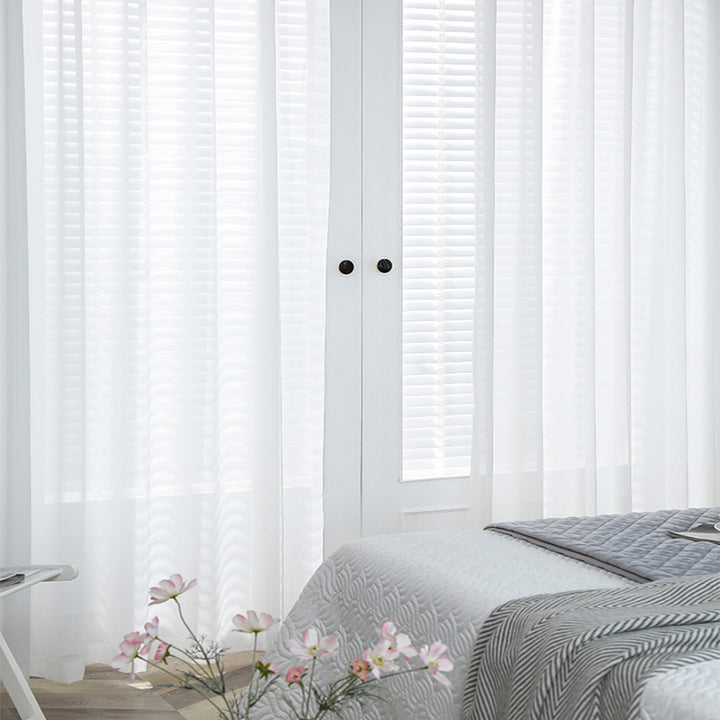 【レースカーテン】透け感 選べる8色