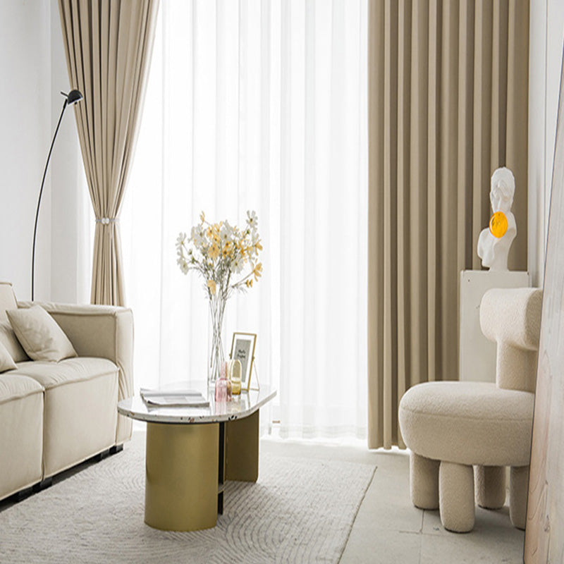 【ドレープカーテン】ミルクティー 選べる7色 ベルベットカーテン