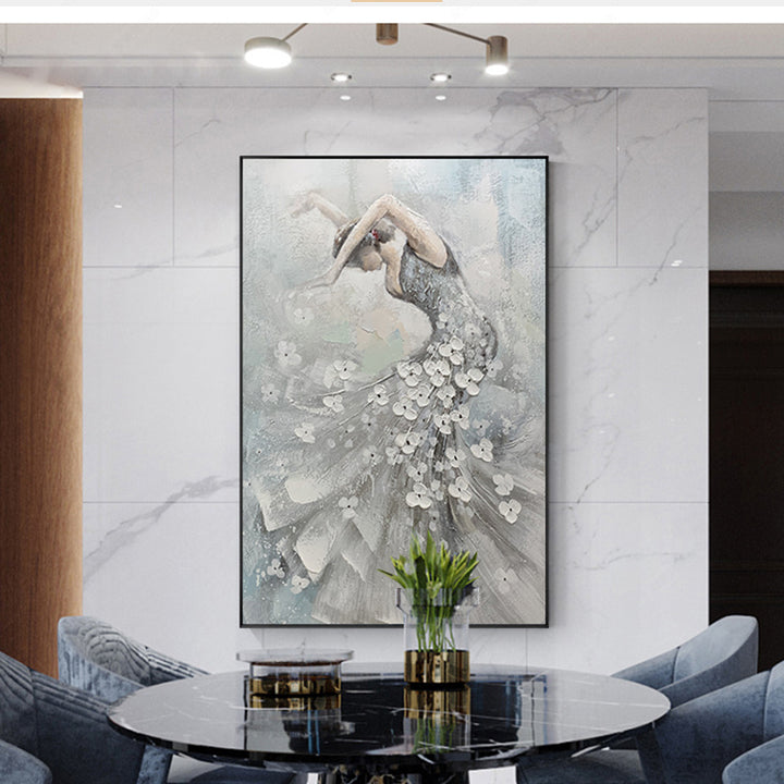 【掛絵】バレエ少女 手描き油絵