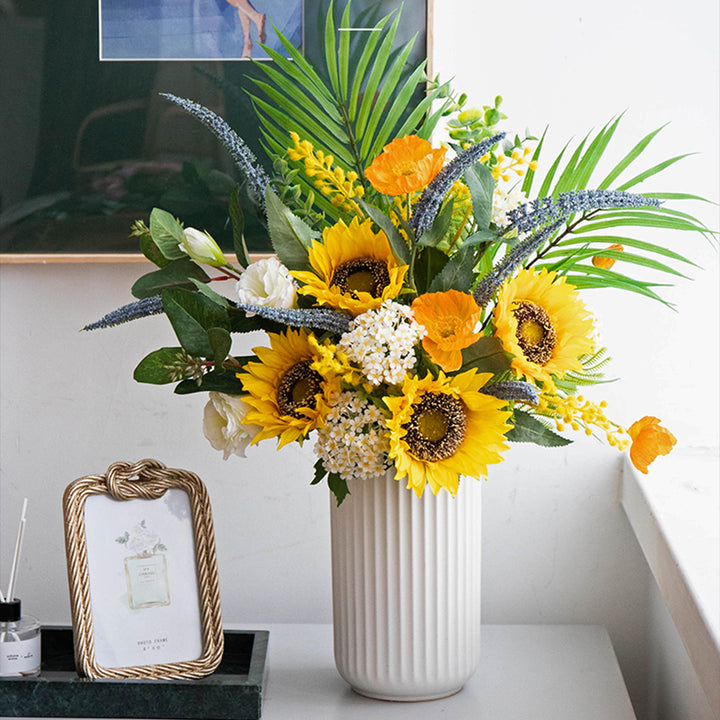 【造花】ひまわり フローラル 花束 フェイク
