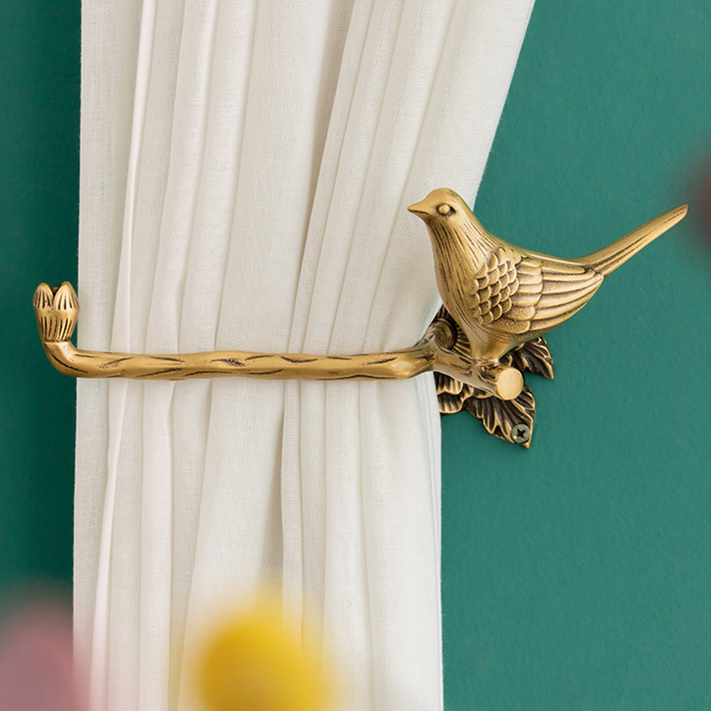 【カーテンホルダー】レトロ 北欧風 カーテン