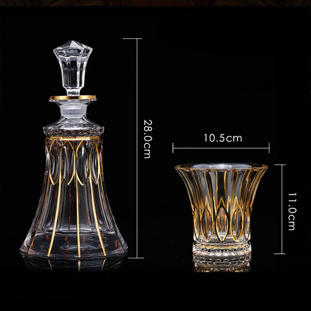 【ウィスキーグラス】高級 ヨーロッパ風 ゴールドライン