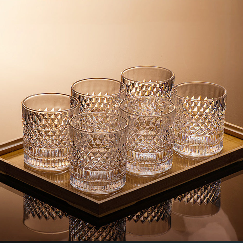 高級感 ウイスキーグラス(6個入り、トレーセット) ※100日間返品交換保証