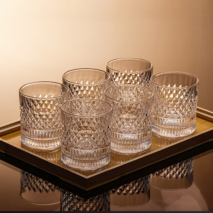 高級感 ウイスキーグラス(6個入り、トレーセット) ※100日間返品交換保証