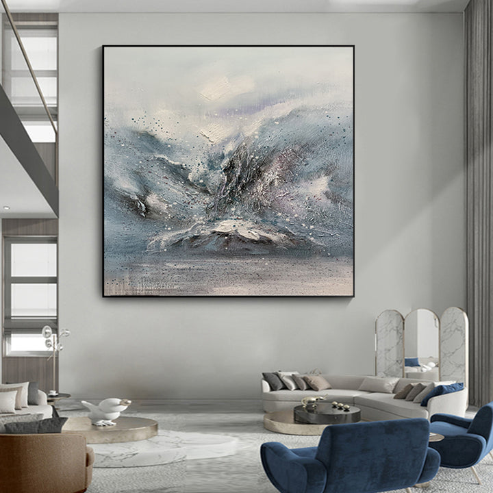 【掛絵】北欧山 選べる2パターン 手描き油絵