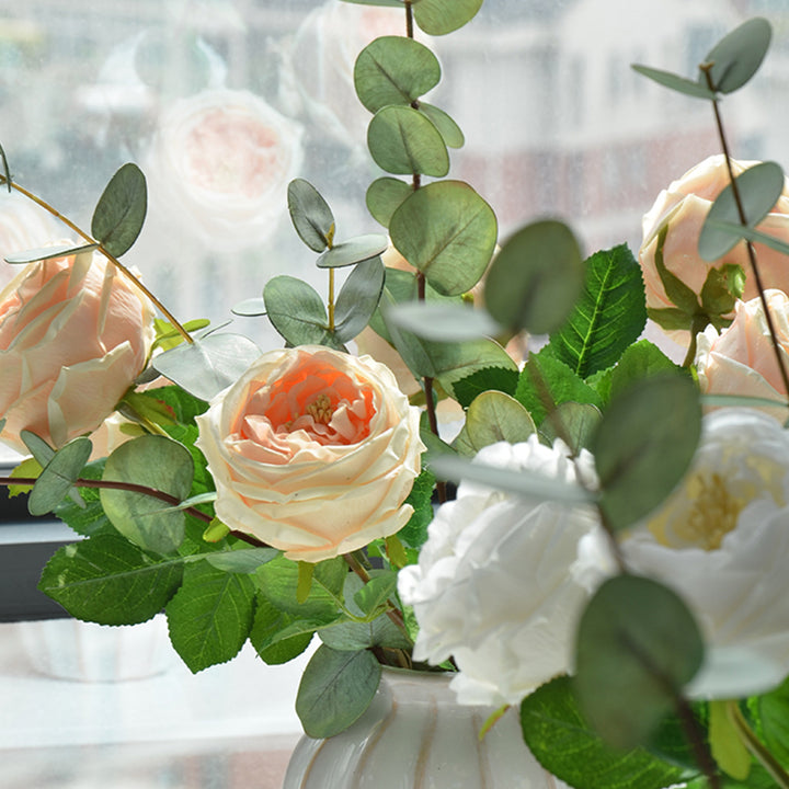 【造花】チャイニーズローズ 潤い 北欧 優雅