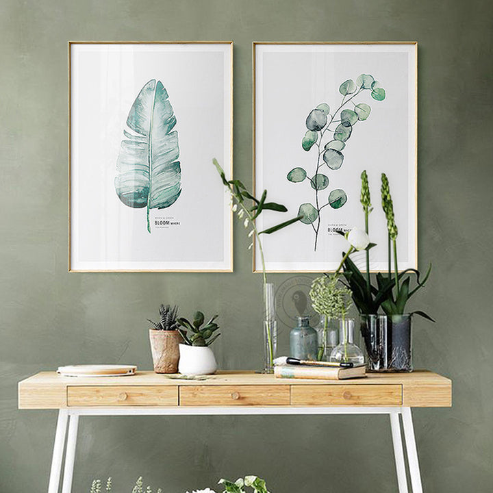 【掛絵】葉水彩画風 選べる10パターン