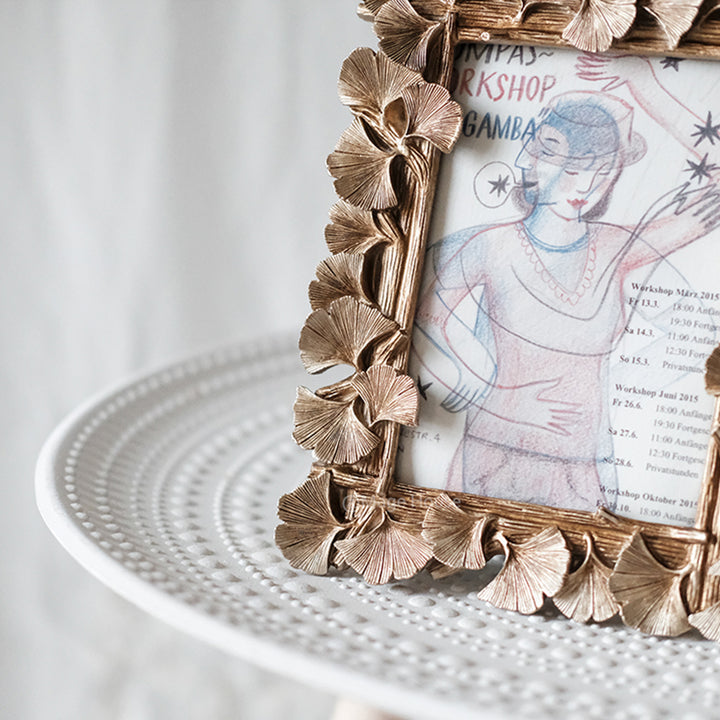 【フォトフレーム ・写真立て】イチョウの葉 シンプル 北欧風