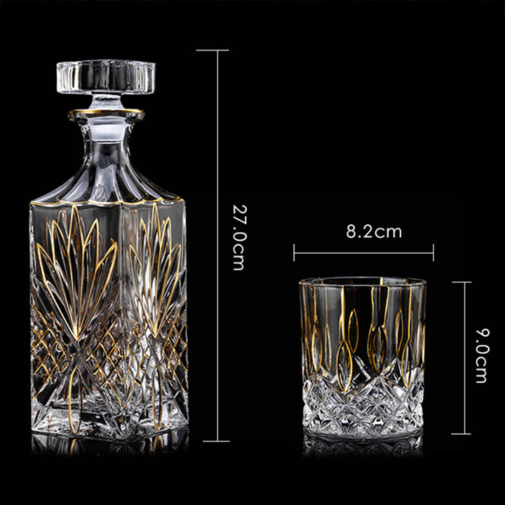 【ウィスキーグラス】高級 ヨーロッパ風 ゴールドライン