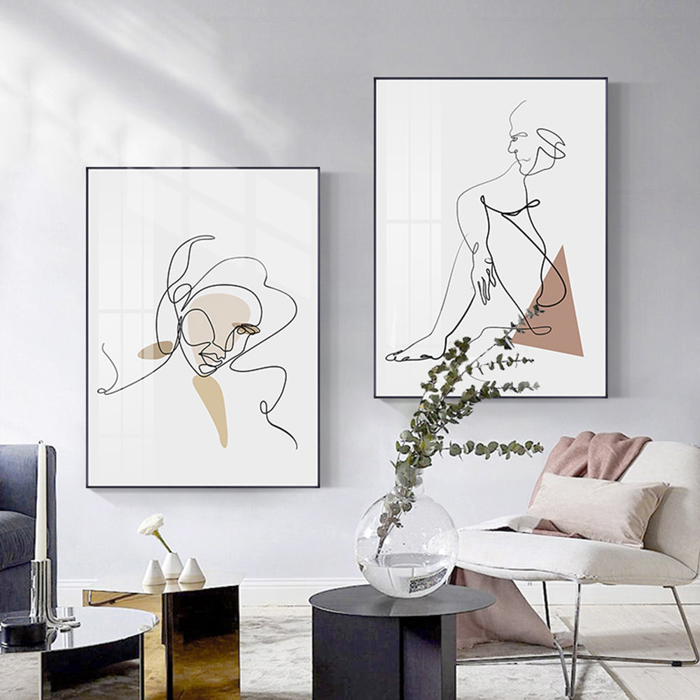 【掛絵】モダン抽象人物像  選べる7パターン