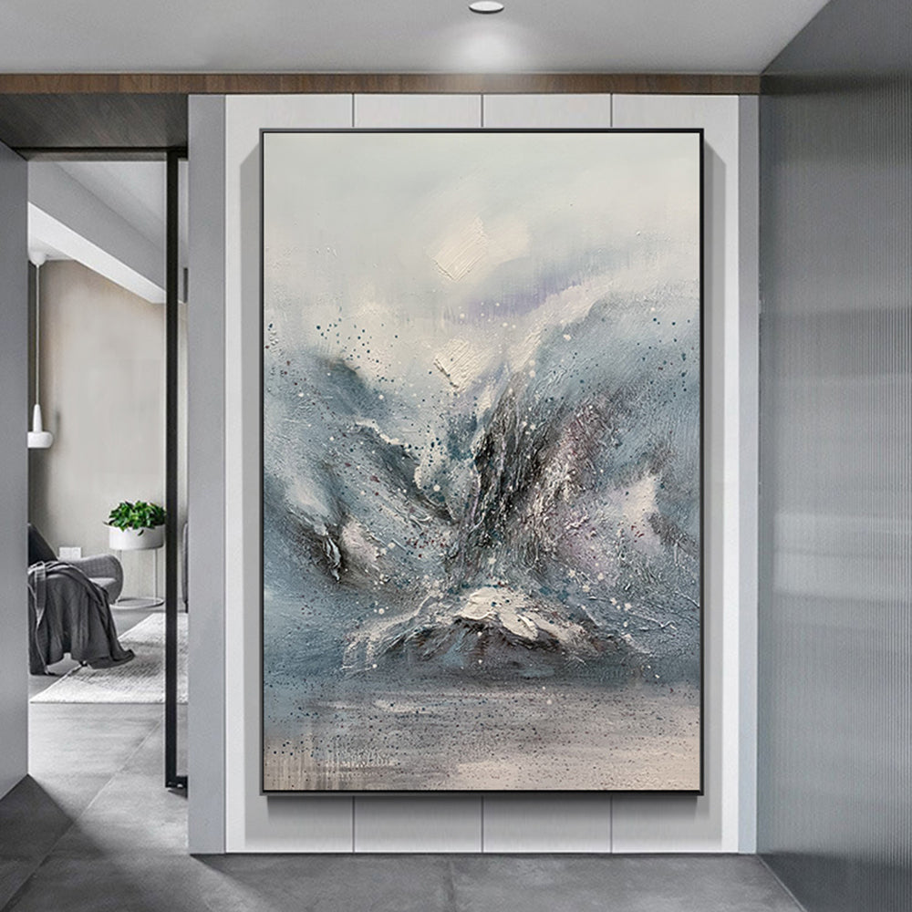 【掛絵】北欧山 選べる2パターン 手描き油絵