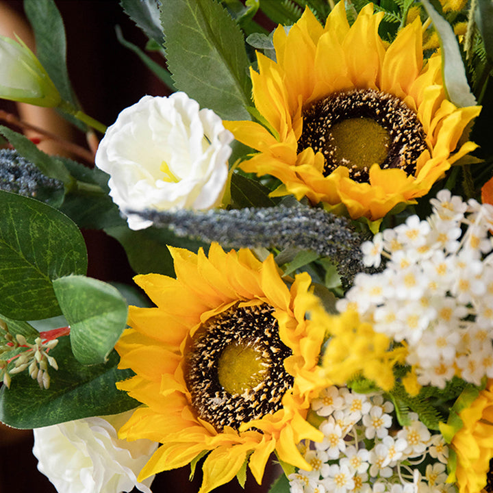 【造花】ひまわり フローラル 花束 フェイク