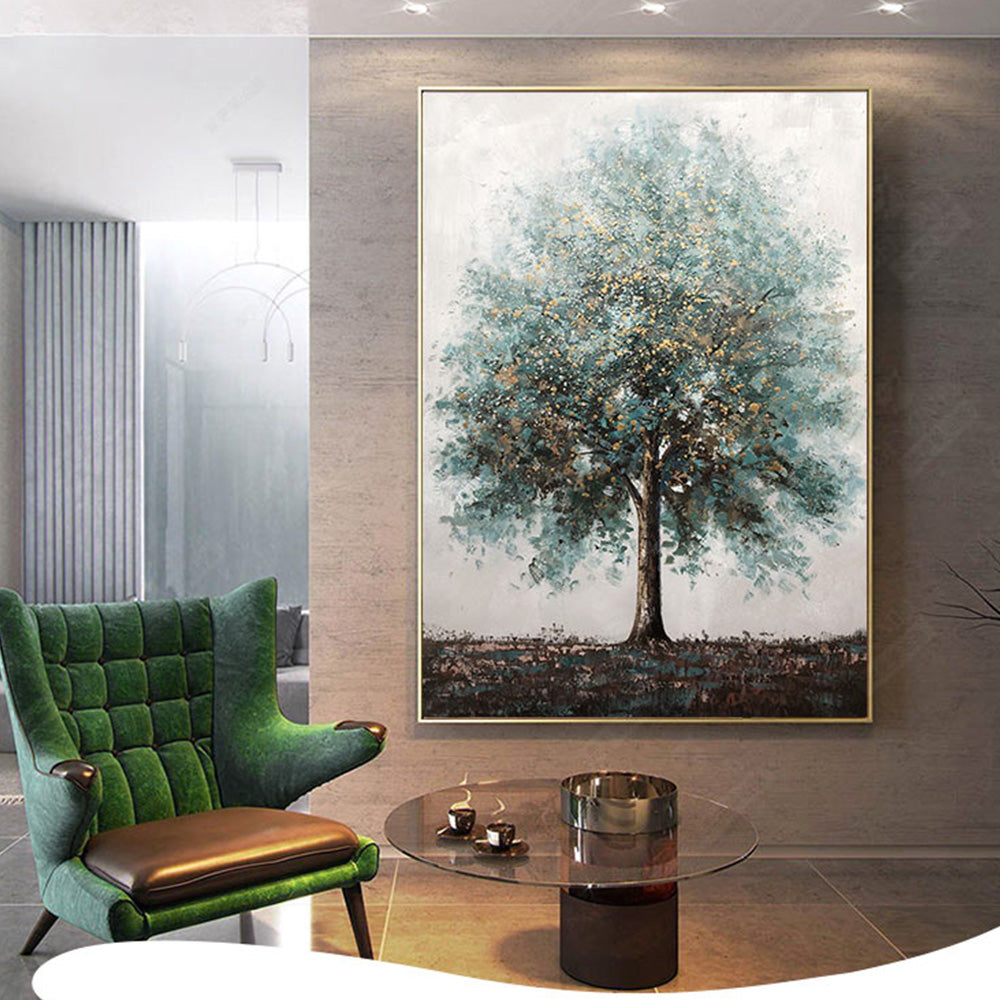 【掛絵】幸運木 手描き油絵