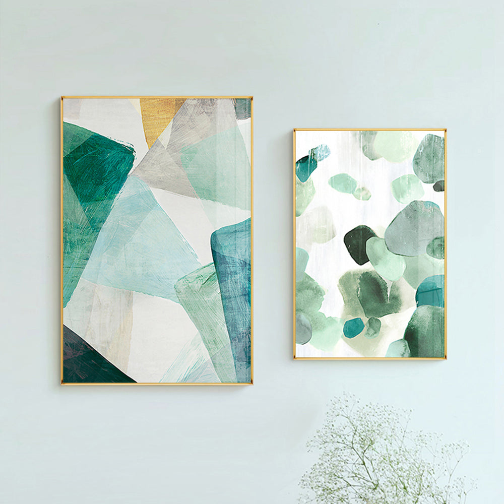 【掛絵】緑幾何学 選べる3パターン