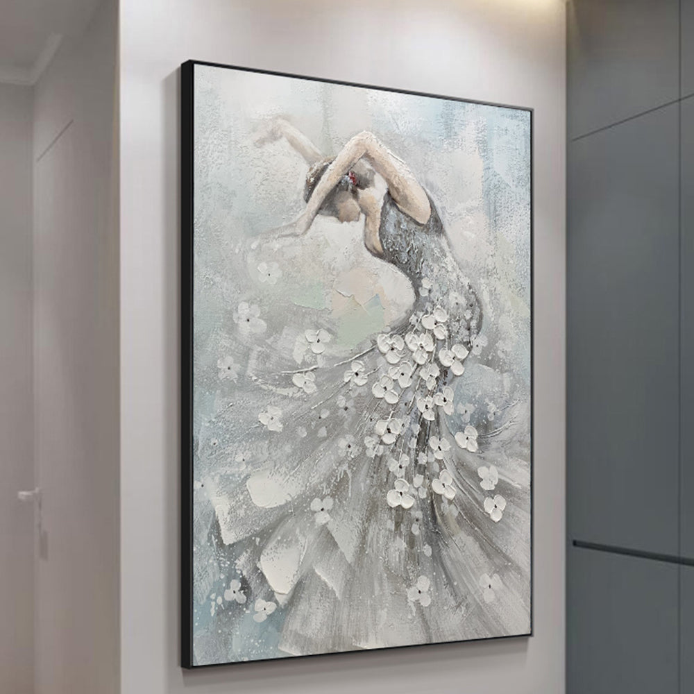 【掛絵】バレエ少女 手描き油絵