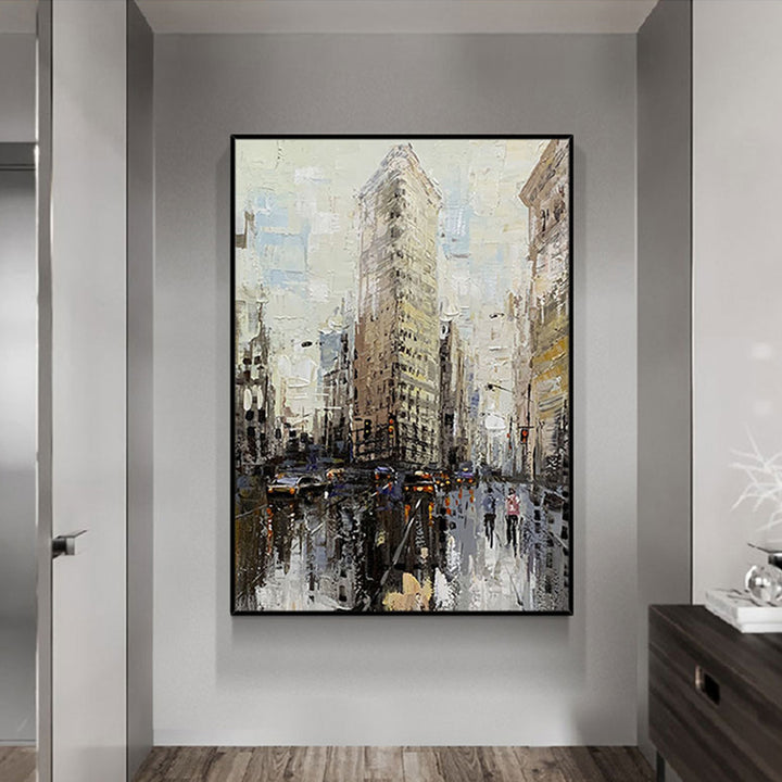 【掛絵】雨のパリ 選べる5パターン 手描き油絵