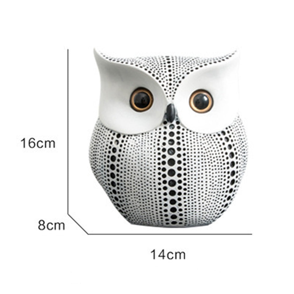 【オブジェ・置物】水玉模様 フクロウ 北欧風