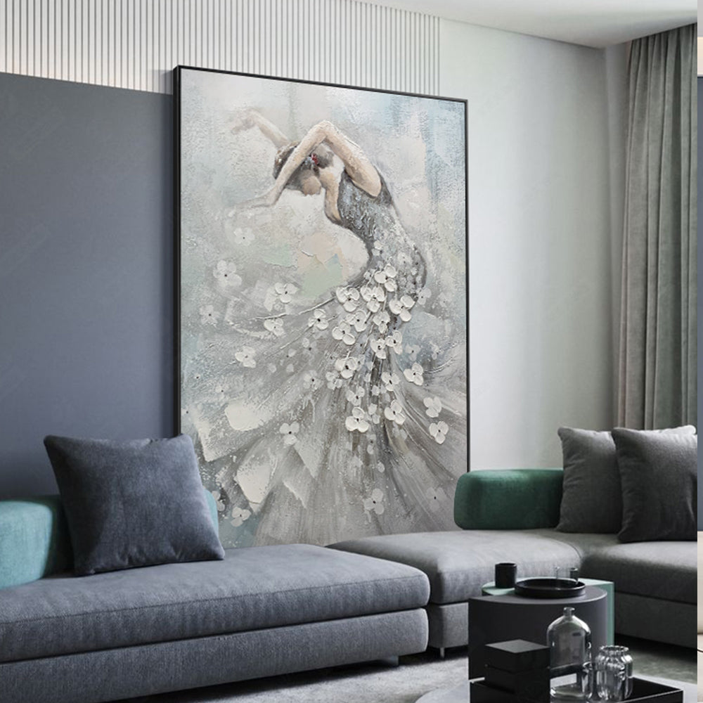 【掛絵】バレエ少女 手描き油絵