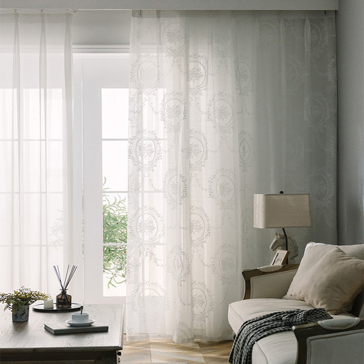 【レースカーテン】ジャガード織 柔らかい