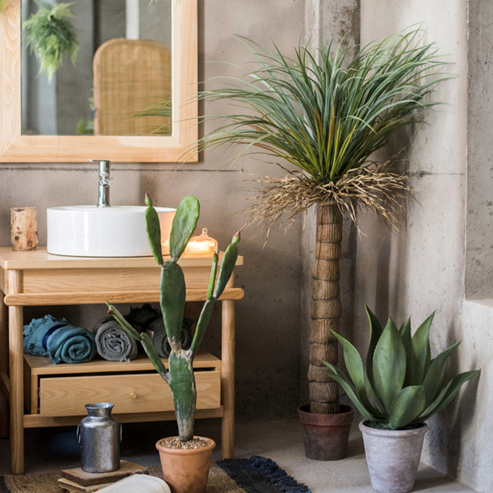 【造花】モロッコ 竜舌蘭 緑 盆栽 植物 熱帯植物