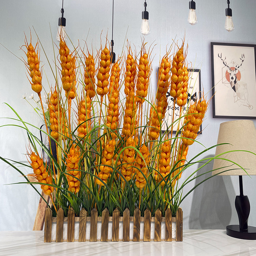 【造花】葦 窓 緑豊か木製フェンス 元気 フェイク