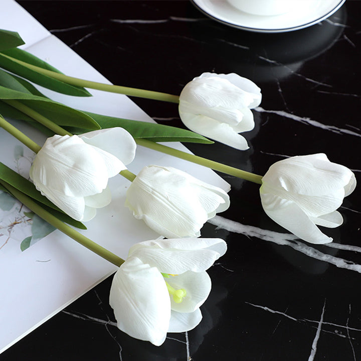 【造花】白色 チューリップ 北欧 高級感