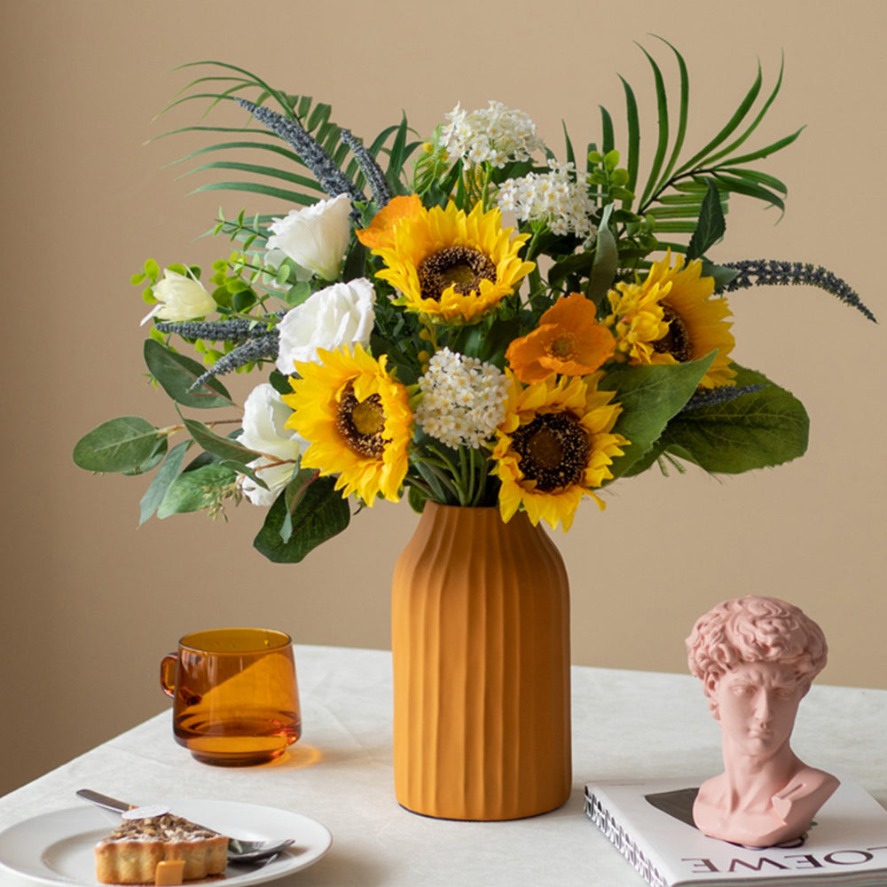 【造花】ひまわり フローラル 花束 フェイク
