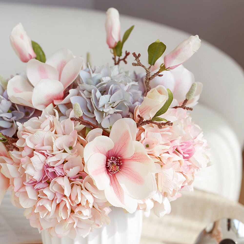 【造花】紫陽花 バラ 優雅 フェイク 置物