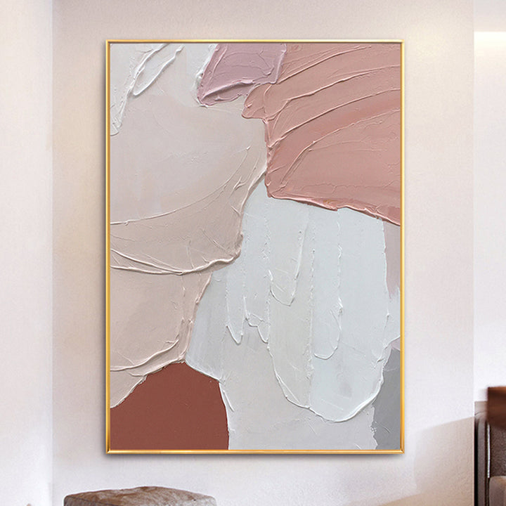 【掛絵】ピンク系抽象 選べる6パターン 手描き油絵