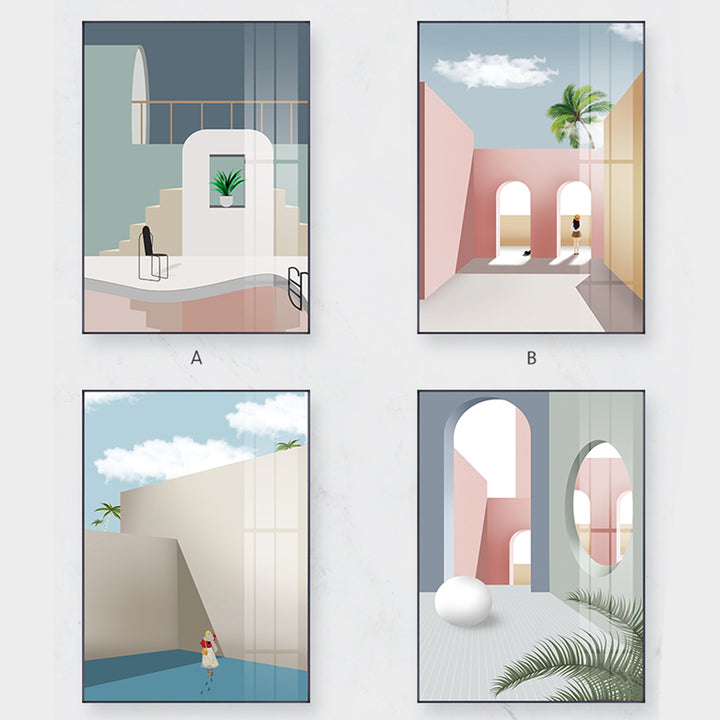 【掛絵】モランディ色版画 選べる8パターン