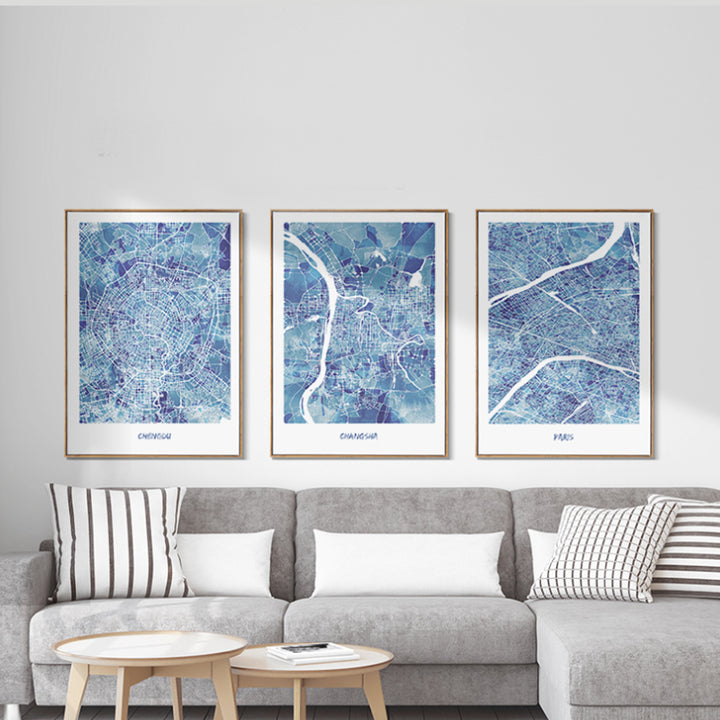 【掛絵】都市地図 選べる4パターン オーダーメイド可能