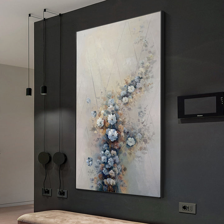 【掛絵】古典主義花 手描き油絵