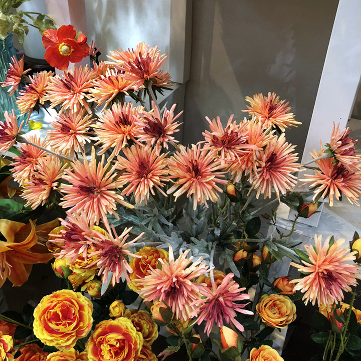 【造花】秋 オレンジ色 結婚式 シャンパン色