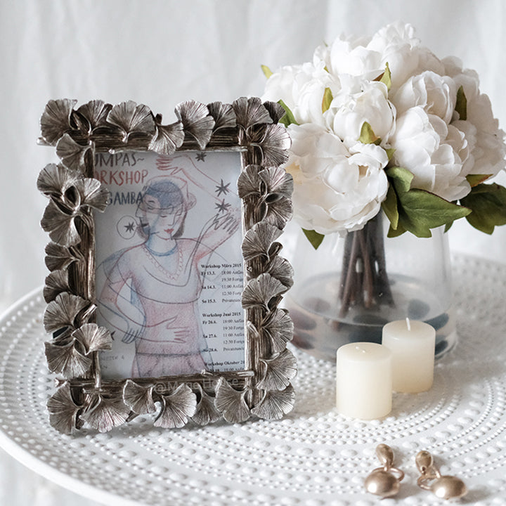 【フォトフレーム ・写真立て】イチョウの葉 シンプル 北欧風