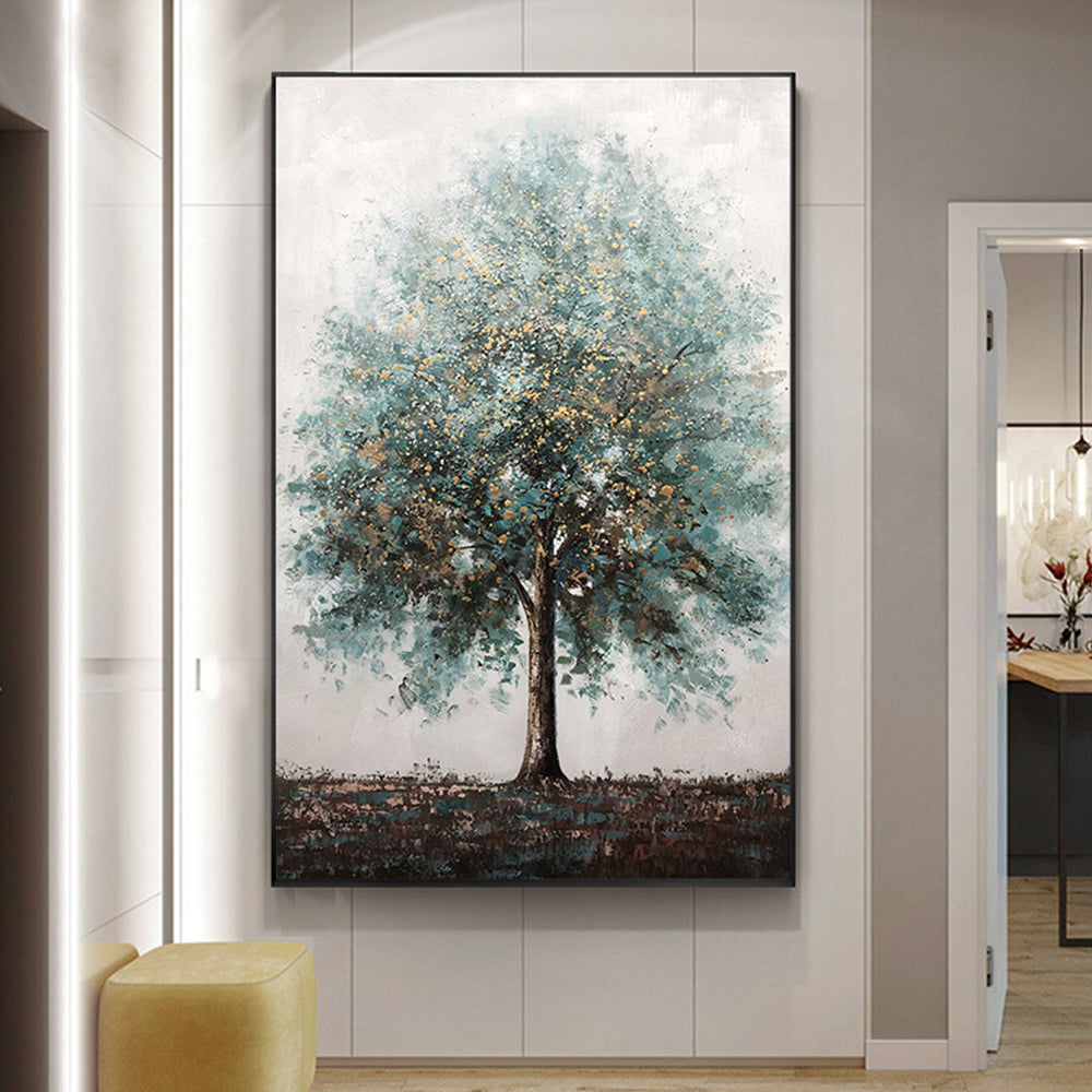 【掛絵】幸運木 手描き油絵