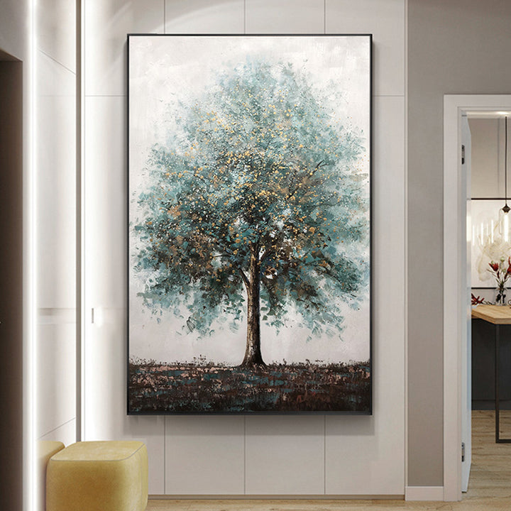 【掛絵】幸運木 手描き油絵