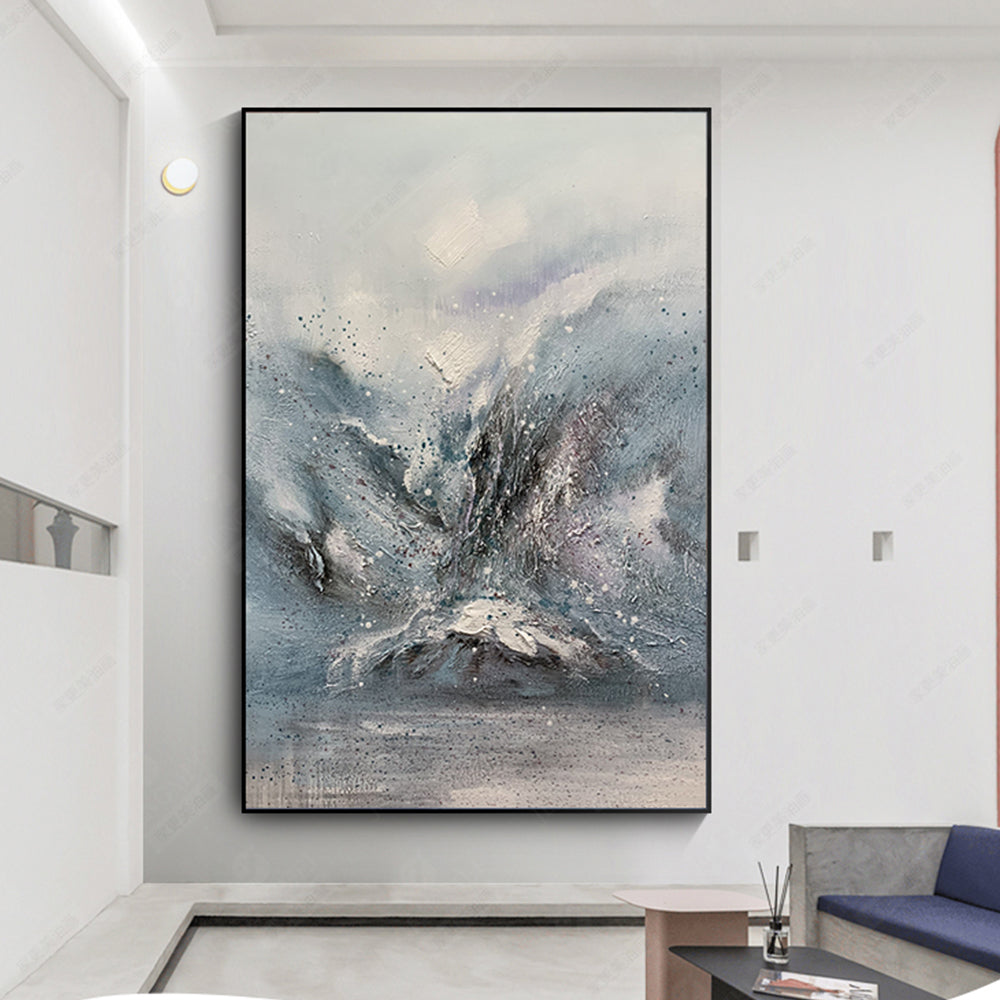 【掛絵】北欧山 選べる2パターン 手描き油絵