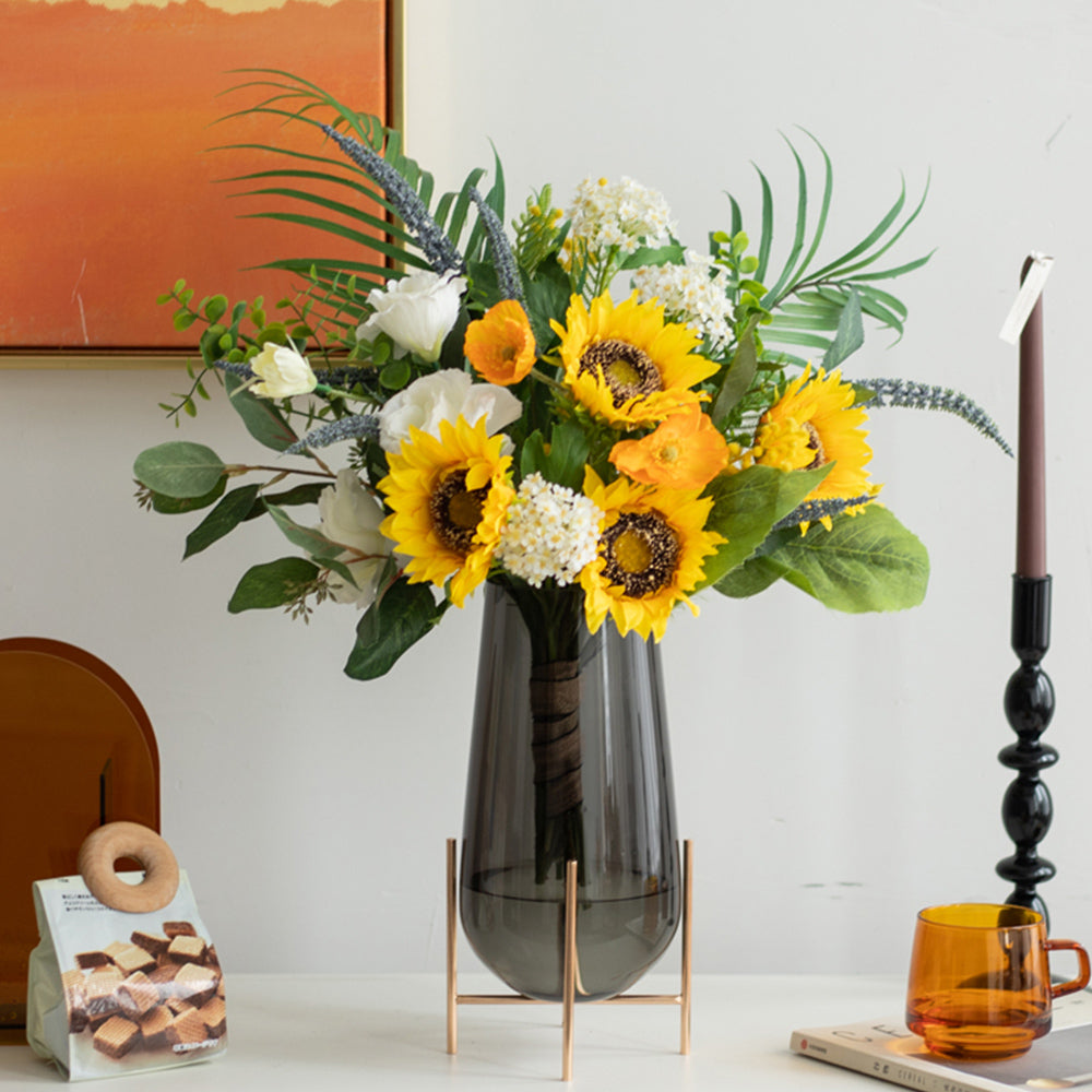【造花】ひまわり フローラル 花束 フェイク