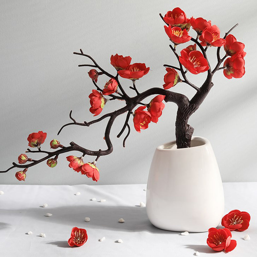 【造花】梅の花 桃の花 置物 盆栽 雰囲気