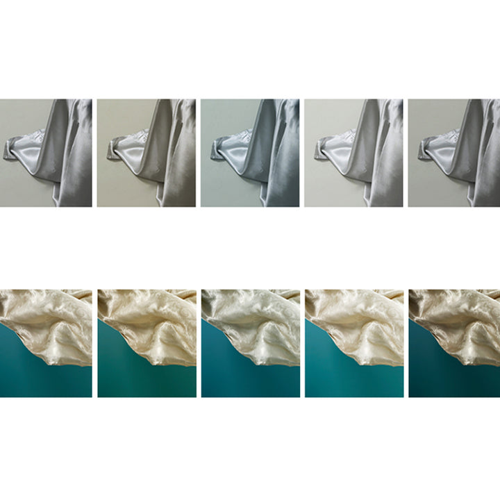 【16匁 】シルク寝具 シルク100% 天然 ツルツル 高級  寝具セット 純色 軽い贅沢 光沢 ブルー  ベッド用品 シーツカバー 単品からセットまで