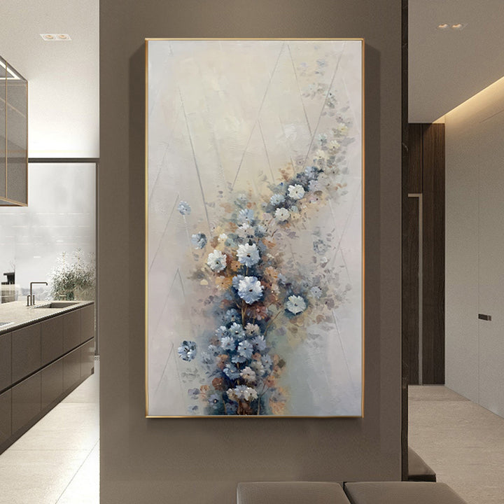 【掛絵】古典主義花 手描き油絵