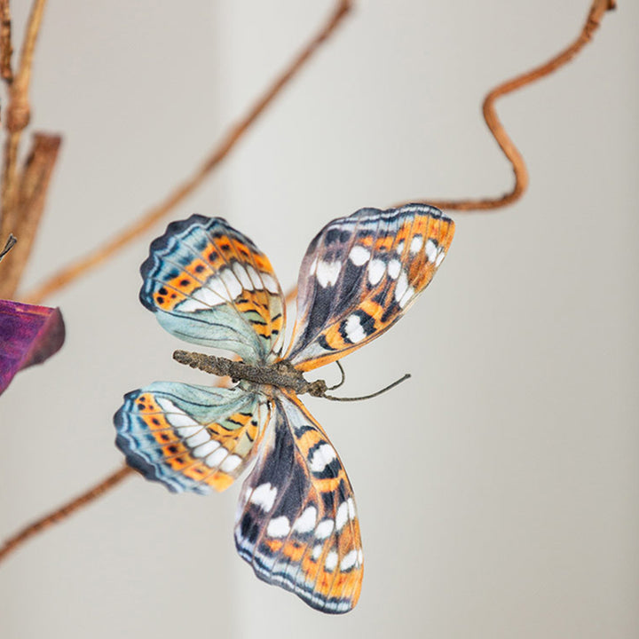 【造花 】レトロ 枯れ葉 蝶フェイク 生け花