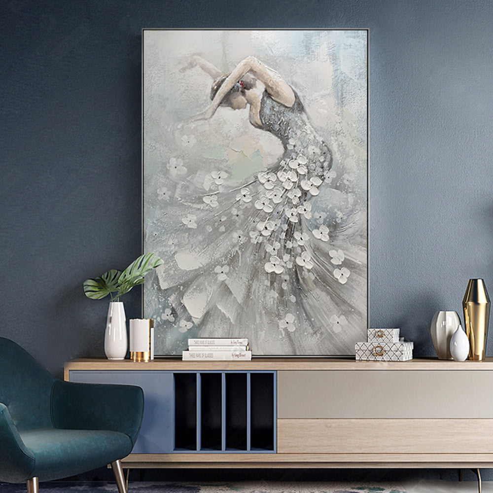 【掛絵】バレエ少女 手描き油絵