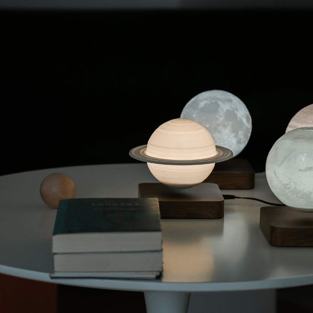 【オブジェ・置物】土星型ライト 磁気浮上式 おしゃれ