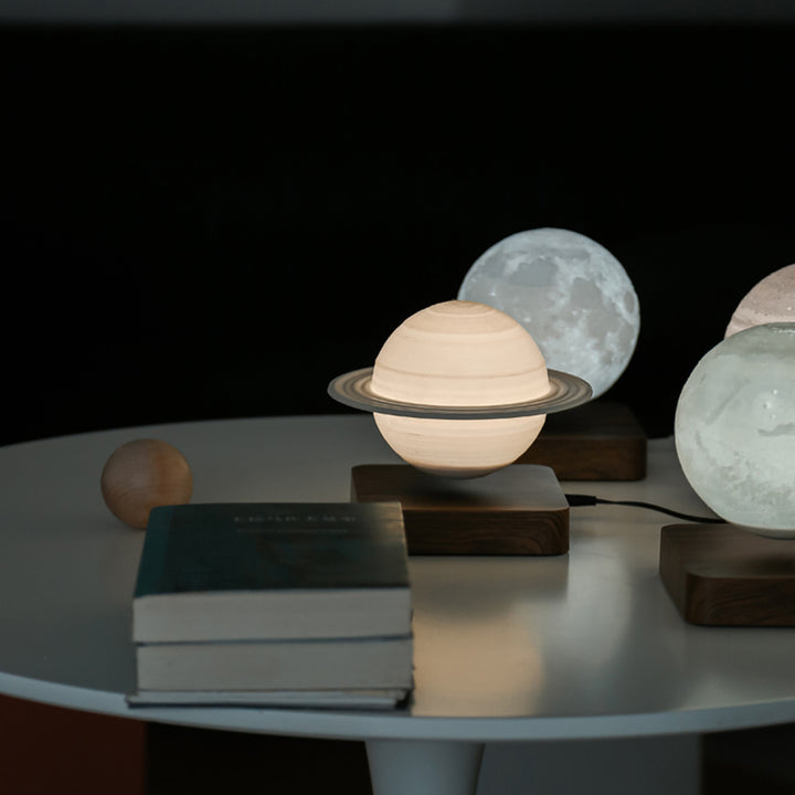 【オブジェ・置物】土星型ライト 磁気浮上式 おしゃれ