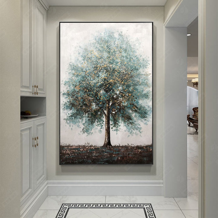 【掛絵】幸運木 手描き油絵