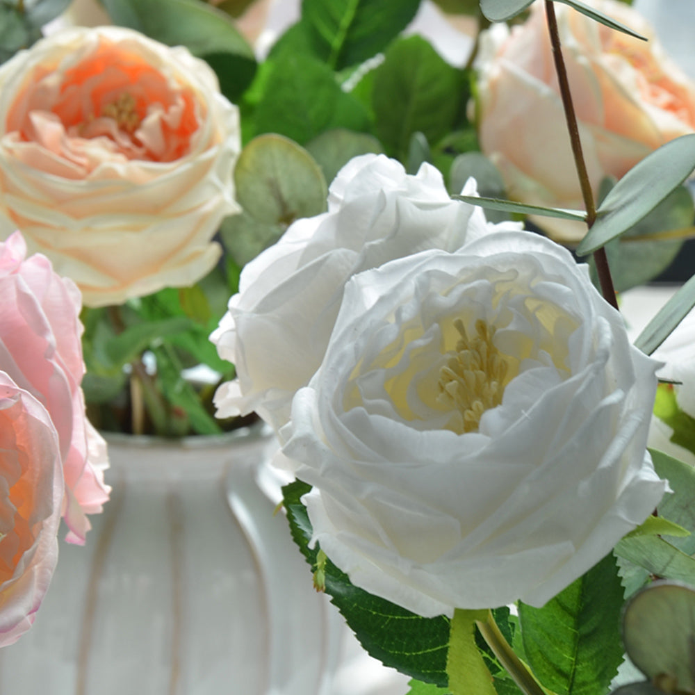 【造花】チャイニーズローズ 潤い 北欧 優雅