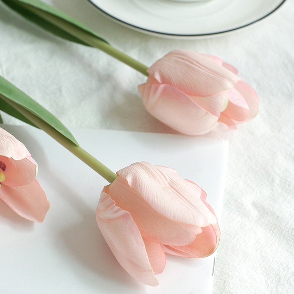 【造花】白色 チューリップ 北欧 高級感